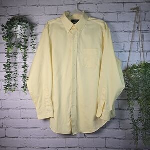 Lauren Ralph Lauren Mens Button Down Long Sleeve Yellow 17.5